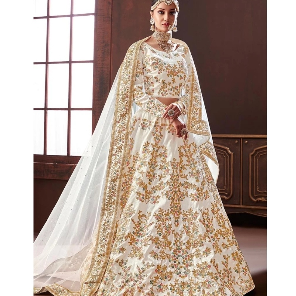 White Lehenga